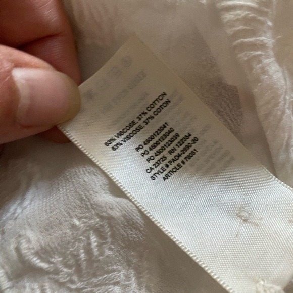 Wilfred Aritzia Rengo Floral Jacquard Puff Sleeve Blouse Cottagecore Women's - Picture 7 of 10